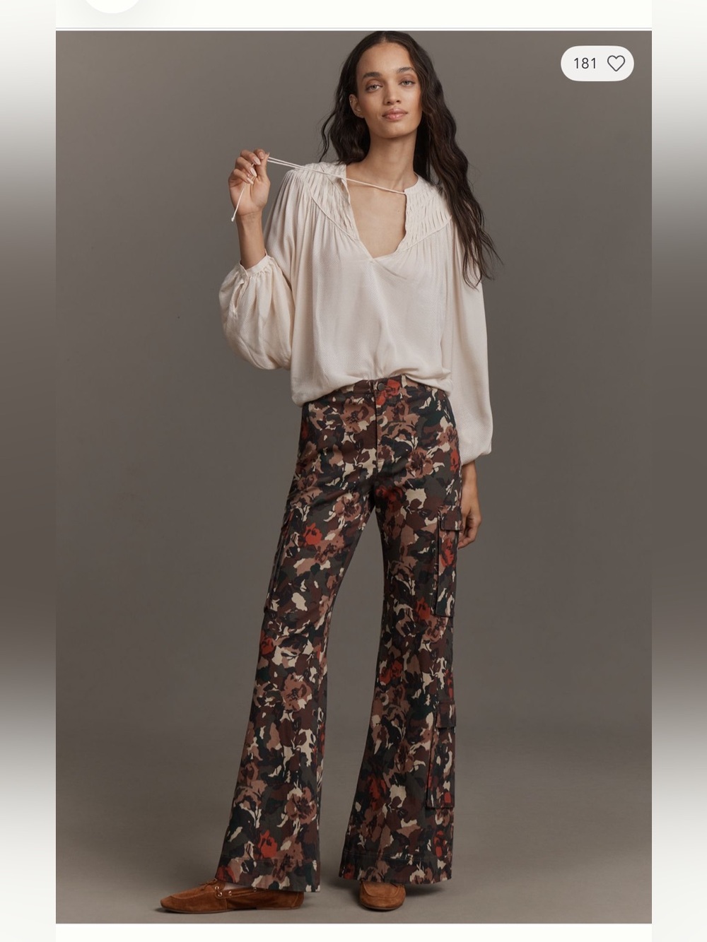 Pilcro Printed Cargo Bootcut Pants